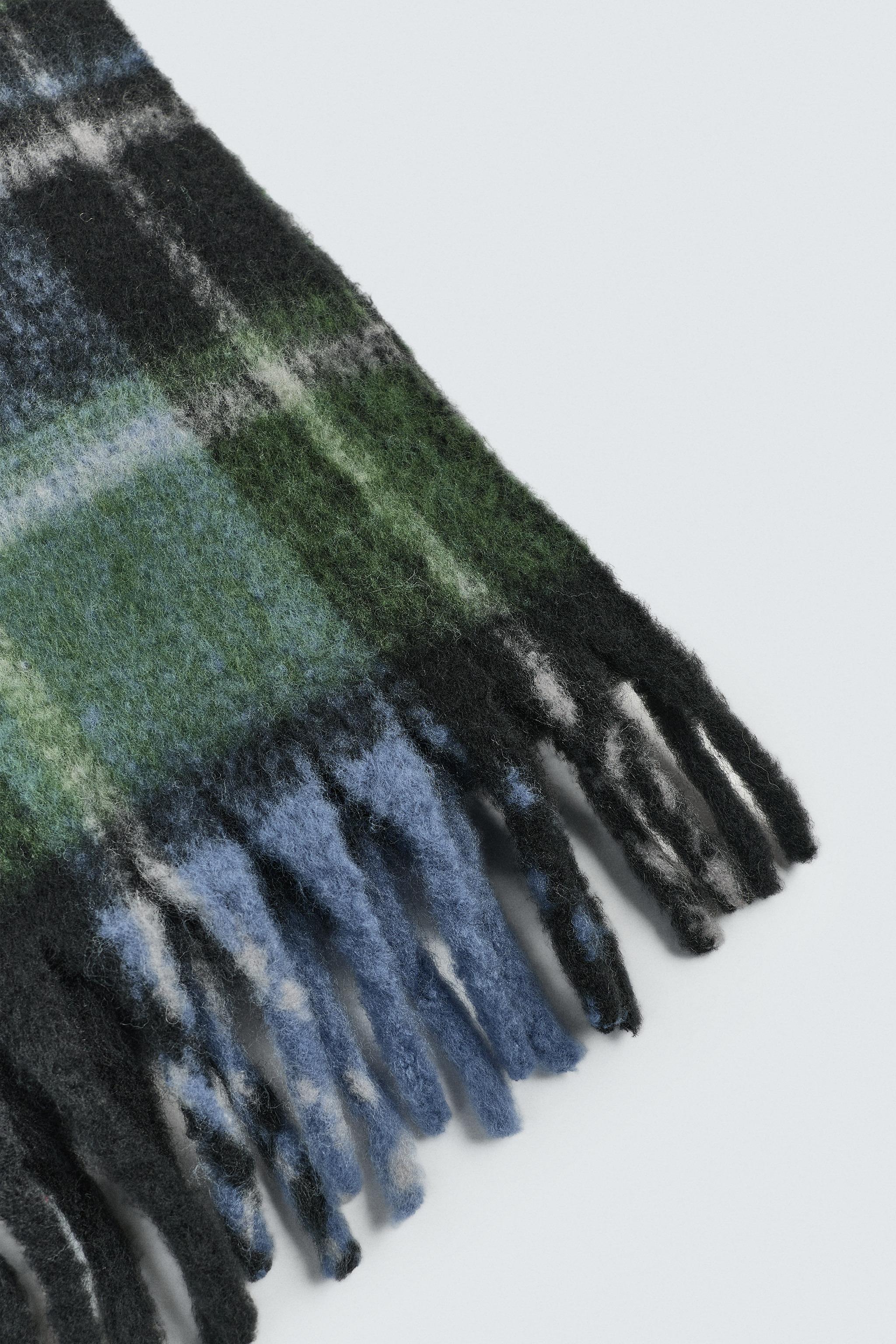 BRUSHED PLAID SCARF